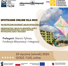 Spotkanie online dla organizacji zainteresowanych rozwijaniem usług społecznych
